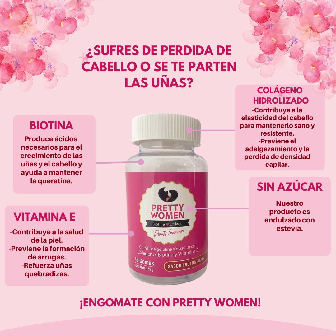 Pretty Women Gomas de Biotina y Colageno